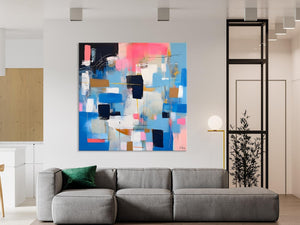 Modern Canvas Paintings, Contemporary Canvas Art, Original Modern Wall Art, Modern Acrylic Artwork, Large Abstract Painting for Dining Room-Art Painting Canvas