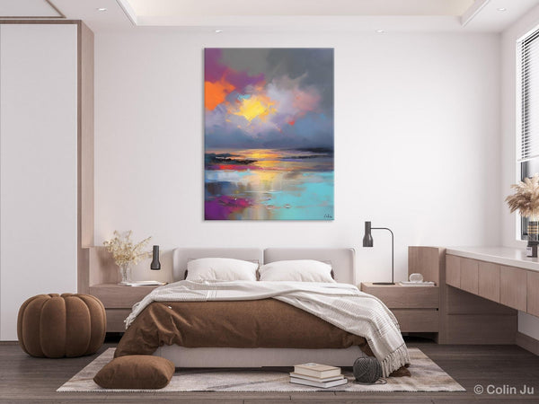 Landscape Painting on Canvas, Abstract Paintings for Bedroom, Contemporary Wall Art Paintings, Extra Large Original Art, Buy Wall Art Online-Art Painting Canvas