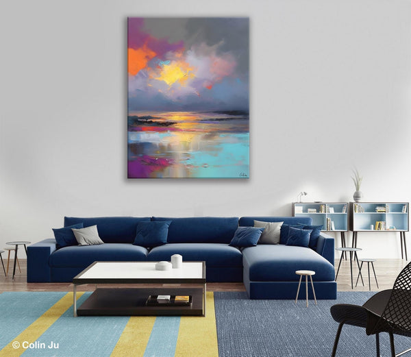 Landscape Painting on Canvas, Abstract Paintings for Bedroom, Contemporary Wall Art Paintings, Extra Large Original Art, Buy Wall Art Online-Art Painting Canvas