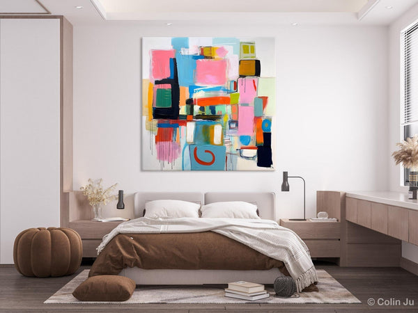 Contemporary Canvas Art, Original Modern Wall Art, Modern Canvas Paintings, Modern Acrylic Artwork, Large Abstract Painting for Dining Room-Art Painting Canvas