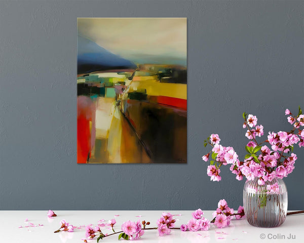 Abstract Landscape Artwork, Landscape Painting on Canvas, Contemporary Wall Art Paintings, Extra Large Original Art, Hand Painted Canvas Art-Art Painting Canvas