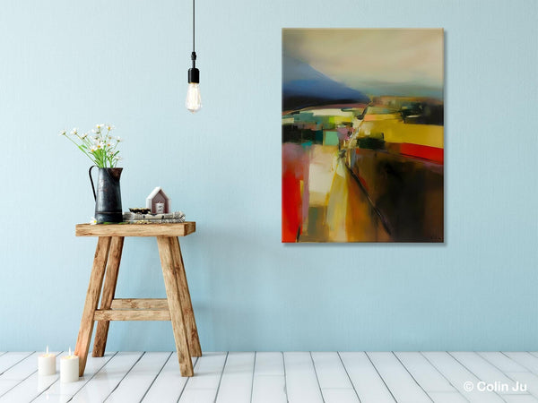 Abstract Landscape Artwork, Landscape Painting on Canvas, Contemporary Wall Art Paintings, Extra Large Original Art, Hand Painted Canvas Art-Art Painting Canvas