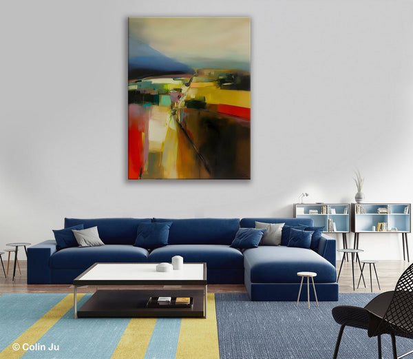 Abstract Landscape Artwork, Landscape Painting on Canvas, Contemporary Wall Art Paintings, Extra Large Original Art, Hand Painted Canvas Art-Art Painting Canvas