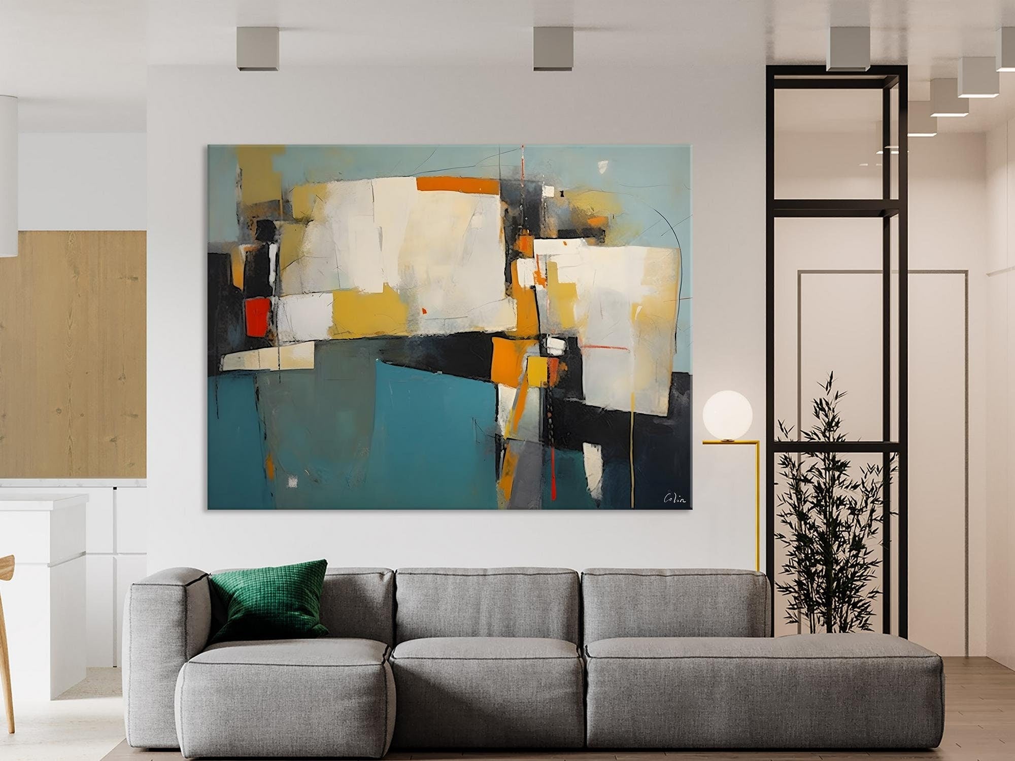 Hand Painted Canvas Art, Large Wall Art Ideas for Living Room, Oversized Canvas Paintings, Original Abstract Art, Contemporary Acrylic Art-Art Painting Canvas