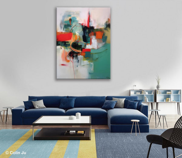 Abstract Wall Paintings, Extra Large Paintings for Dining Room, Hand Painted Canvas Art, Original Artowrk, Contemporary Wall Art Paintings-Art Painting Canvas