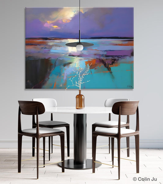 Abstract Landscape Painting on Canvas, Large Paintings for Bedroom, Oversized Contemporary Wall Art Paintings, Extra Large Original Artwork-Art Painting Canvas
