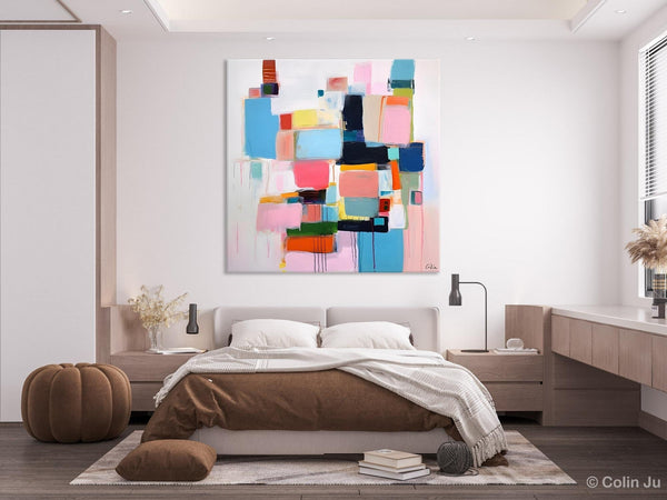 Modern Canvas Paintings, Large Abstract Art for Bedroom, Original Abstract Wall Art, Simple Modern Acrylic Artwork, Contemporary Canvas Art-Art Painting Canvas