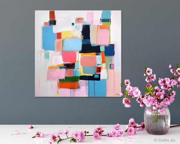 Modern Canvas Paintings, Large Abstract Art for Bedroom, Original Abstract Wall Art, Simple Modern Acrylic Artwork, Contemporary Canvas Art-Art Painting Canvas