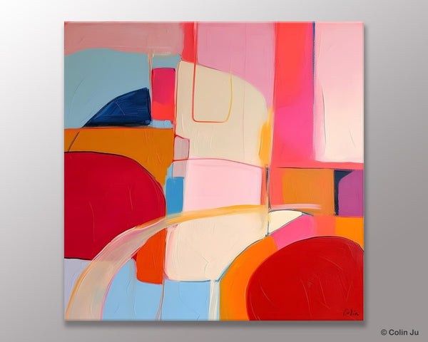 Modern Acrylic Artwork, Simple Canvas Paintings, Large Abstract Painting for Dining Room, Contemporary Canvas Art, Original Modern Wall Art-Art Painting Canvas