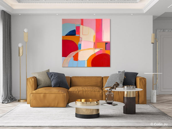 Modern Acrylic Artwork, Simple Canvas Paintings, Large Abstract Painting for Dining Room, Contemporary Canvas Art, Original Modern Wall Art-Art Painting Canvas