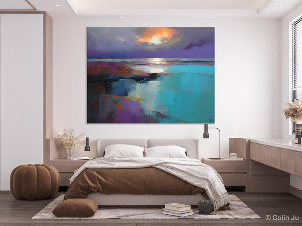 Original Landscape Abstract Painting, Landscape Canvas Paintings for Dining Room, Extra Large Modern Wall Art, Acrylic Painting on Canvas-Art Painting Canvas