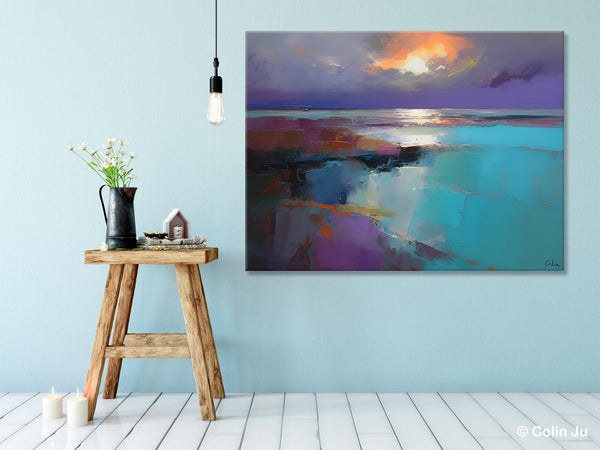 Original Landscape Abstract Painting, Landscape Canvas Paintings for Dining Room, Extra Large Modern Wall Art, Acrylic Painting on Canvas-Art Painting Canvas