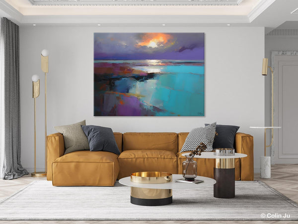 Original Landscape Abstract Painting, Landscape Canvas Paintings for Dining Room, Extra Large Modern Wall Art, Acrylic Painting on Canvas-Art Painting Canvas