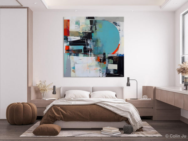 Modern Acrylic Artwork, Original Modern Paintings, Contemporary Canvas Art for Bedroom, Heavy Texture Canvas Art, Large Abstract Paintings-Art Painting Canvas