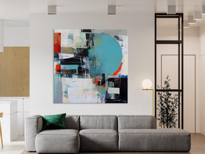 Modern Acrylic Artwork, Original Modern Paintings, Contemporary Canvas Art for Bedroom, Heavy Texture Canvas Art, Large Abstract Paintings-Art Painting Canvas