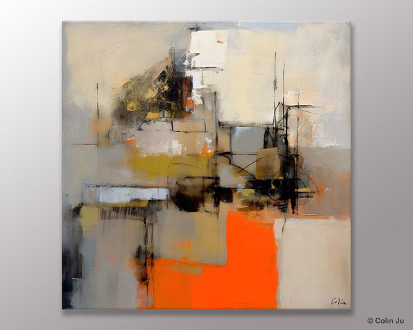 Large Abstract Art for Bedroom, Original Abstract Wall Art, Simple Modern Acrylic Artwork, Modern Canvas Paintings, Contemporary Canvas Art-Art Painting Canvas