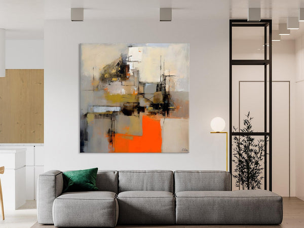 Large Abstract Art for Bedroom, Original Abstract Wall Art, Simple Modern Acrylic Artwork, Modern Canvas Paintings, Contemporary Canvas Art-Art Painting Canvas