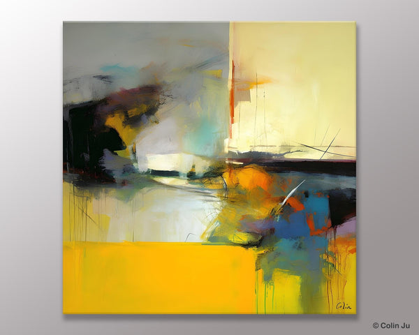 Simple Modern Acrylic Artwork, Modern Canvas Paintings, Large Abstract Art for Bedroom, Original Abstract Wall Art, Contemporary Canvas Art-Art Painting Canvas