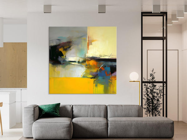 Simple Modern Acrylic Artwork, Modern Canvas Paintings, Large Abstract Art for Bedroom, Original Abstract Wall Art, Contemporary Canvas Art-Art Painting Canvas