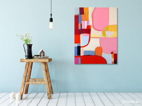 Original Canvas Artwork, Contemporary Acrylic Painting on Canvas, Large Painting for Dining Room, Simple Abstract Art, Wall Art Paintings-Art Painting Canvas