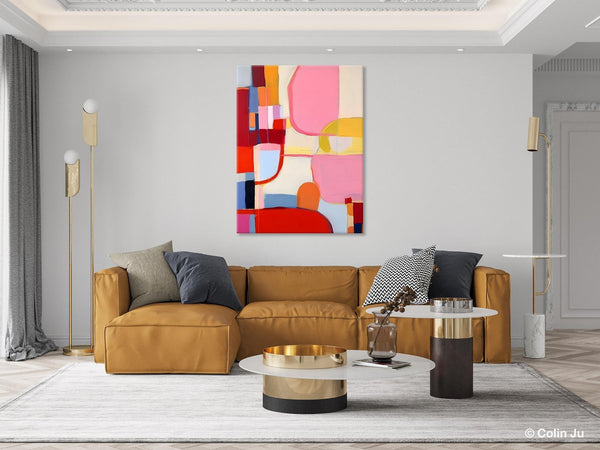 Original Canvas Artwork, Contemporary Acrylic Painting on Canvas, Large Painting for Dining Room, Simple Abstract Art, Wall Art Paintings-Art Painting Canvas