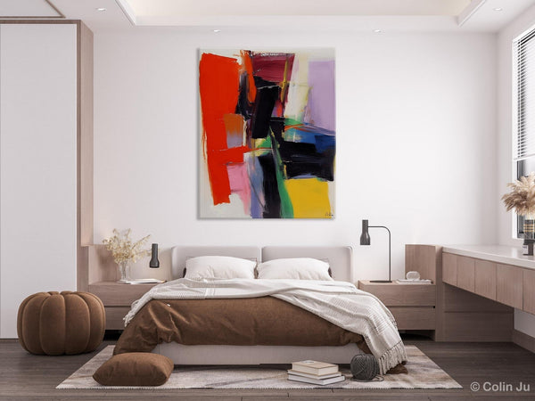 Contemporary Acrylic Paintings, Red Abstract Paintings, Modern Wall Art for Living Room, Original Abstract Art, Abstract Painting on Canvas-Art Painting Canvas