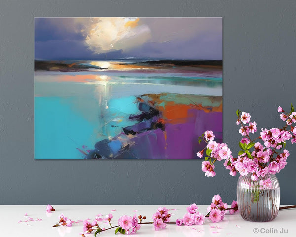Original Landscape Paintings, Landscape Canvas Paintings for Living Room, Extra Large Modern Wall Art Paintings, Acrylic Painting on Canvas-Art Painting Canvas