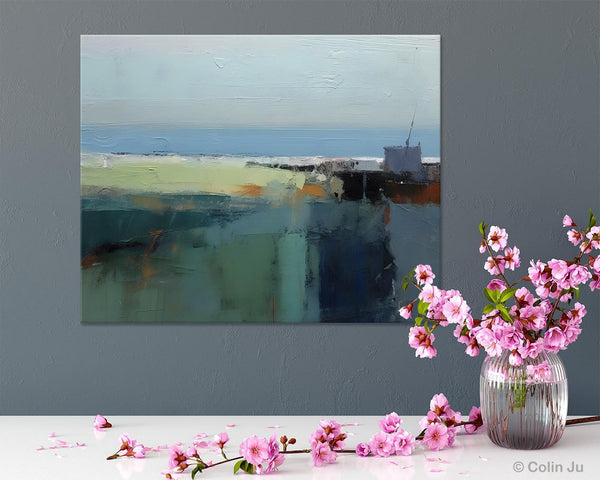 Landscape Acrylic Paintings, Landscape Abstract Paintings, Modern Wall Art for Living Room, Original Abstract Abstract Painting on Canvas-Art Painting Canvas
