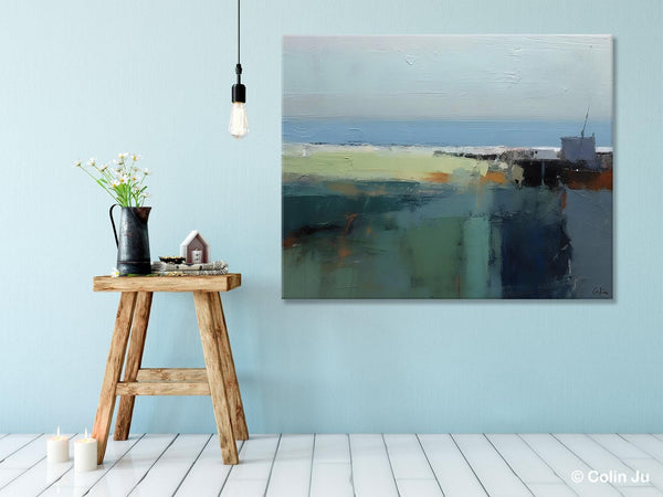 Landscape Acrylic Paintings, Landscape Abstract Paintings, Modern Wall Art for Living Room, Original Abstract Abstract Painting on Canvas-Art Painting Canvas