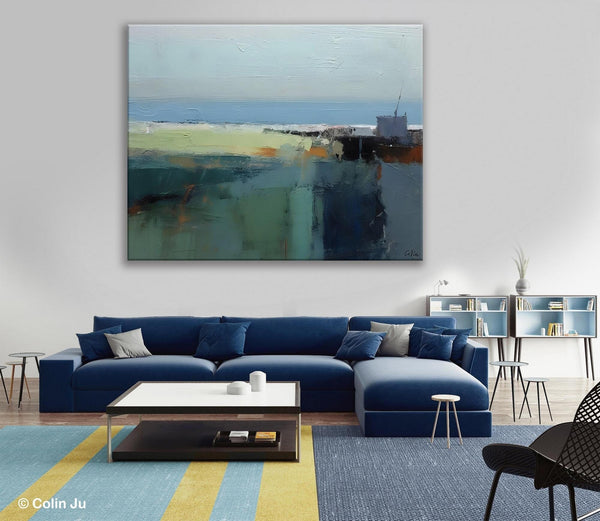 Landscape Acrylic Paintings, Landscape Abstract Paintings, Modern Wall Art for Living Room, Original Abstract Abstract Painting on Canvas-Art Painting Canvas