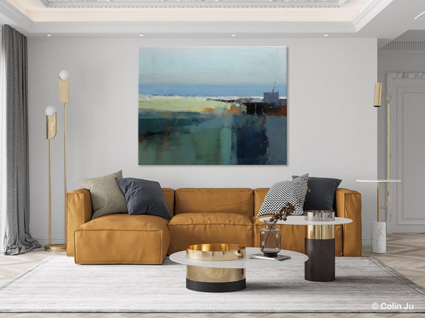 Landscape Acrylic Paintings, Landscape Abstract Paintings, Modern Wall Art for Living Room, Original Abstract Abstract Painting on Canvas-Art Painting Canvas