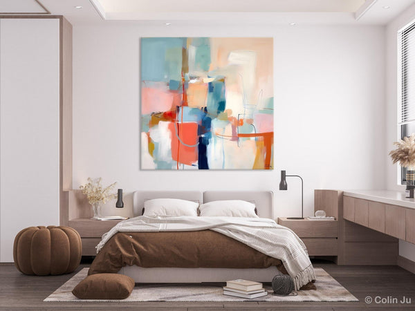 Canvas Paintings, Large Abstract Art for Bedroom, Simple Modern Acrylic Artwork, Modern Original Abstract Wall Art, Contemporary Canvas Art-Art Painting Canvas
