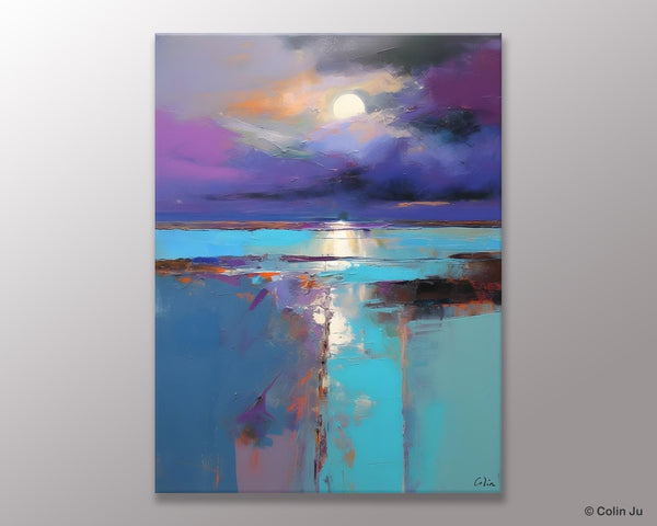 Extra Large Original Art, Landscape Painting on Canvas, Hand Painted Canvas Art, Abstract Landscape Artwork, Contemporary Wall Art Paintings-Art Painting Canvas