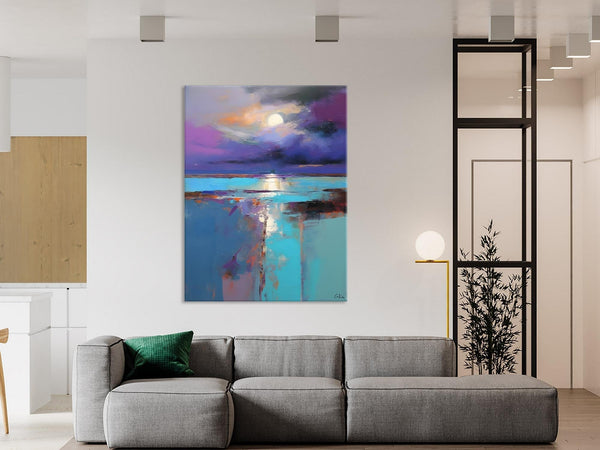 Extra Large Original Art, Landscape Painting on Canvas, Hand Painted Canvas Art, Abstract Landscape Artwork, Contemporary Wall Art Paintings-Art Painting Canvas