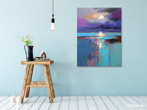 Extra Large Original Art, Landscape Painting on Canvas, Hand Painted Canvas Art, Abstract Landscape Artwork, Contemporary Wall Art Paintings-Art Painting Canvas