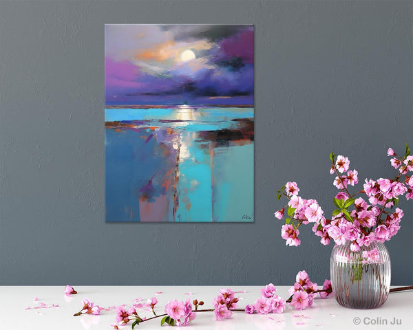 Extra Large Original Art, Landscape Painting on Canvas, Hand Painted Canvas Art, Abstract Landscape Artwork, Contemporary Wall Art Paintings-Art Painting Canvas
