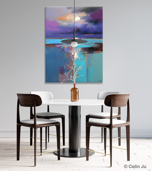 Extra Large Original Art, Landscape Painting on Canvas, Hand Painted Canvas Art, Abstract Landscape Artwork, Contemporary Wall Art Paintings-Art Painting Canvas