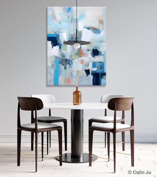 Large Modern Canvas Wall Paintings, Original Abstract Art, Hand Painted Acrylic Painting on Canvas, Large Wall Art Painting for Dining Room-Art Painting Canvas