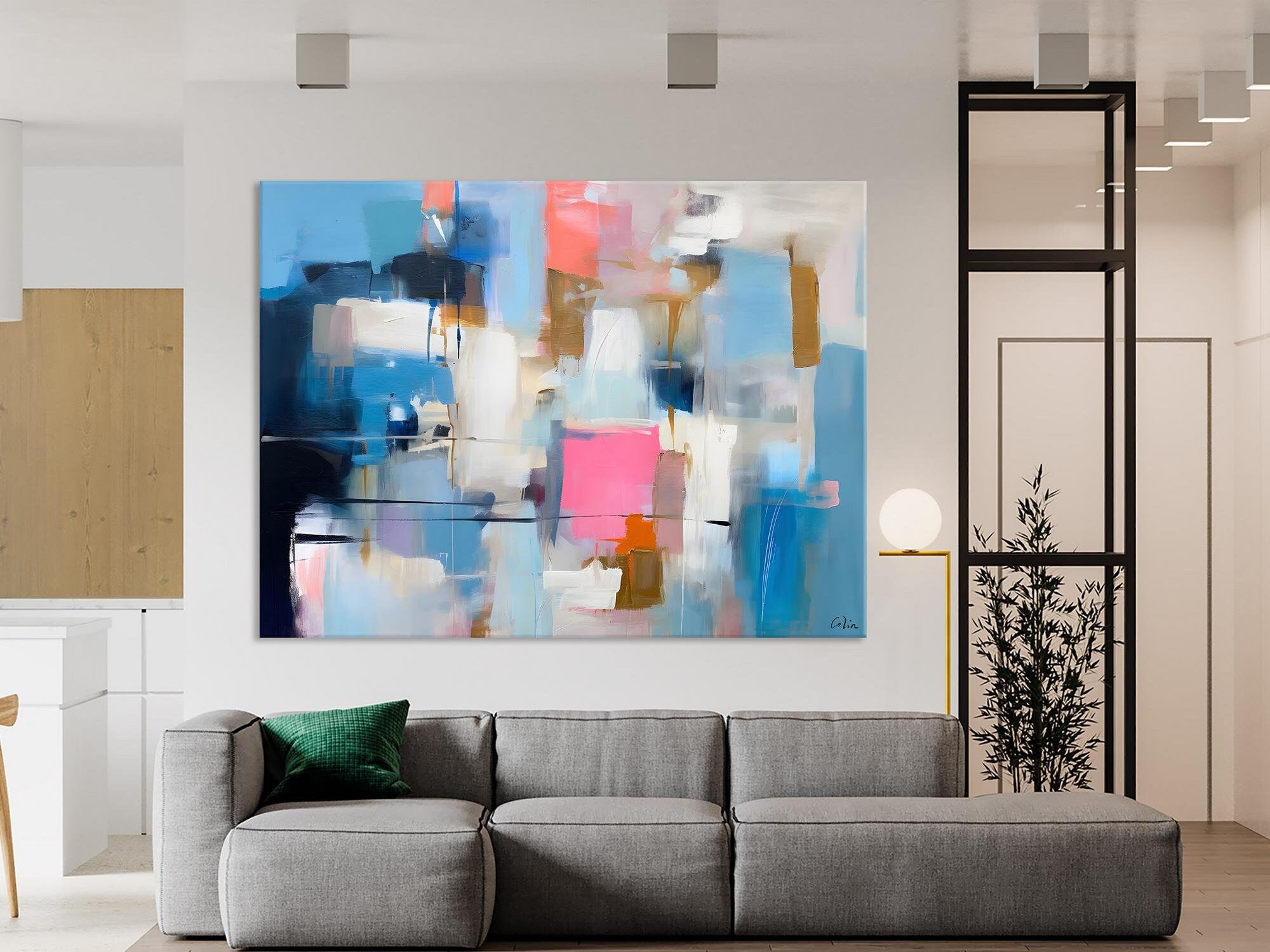 Large Wall Art Paintings, Simple Canvas Art, Contemporary Painting on Canvas, Original Canvas Wall Art for sale, Simple Abstract Paintings-Art Painting Canvas