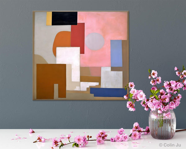 Extra Large Canvas Paintings for Living Room, Original Modern Abstract Artwork, Geometric Modern Canvas Art, Abstract Wall Art for Sale-Art Painting Canvas