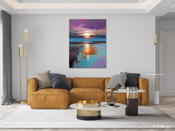 Original Landscape Painting on Canvas, Hand Painted Canvas Art, Abstract Landscape Artwork, Contemporary Wall Art Paintings, Huge Canvas Art-Art Painting Canvas