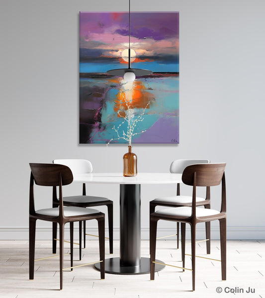 Original Landscape Painting on Canvas, Hand Painted Canvas Art, Abstract Landscape Artwork, Contemporary Wall Art Paintings, Huge Canvas Art-Art Painting Canvas