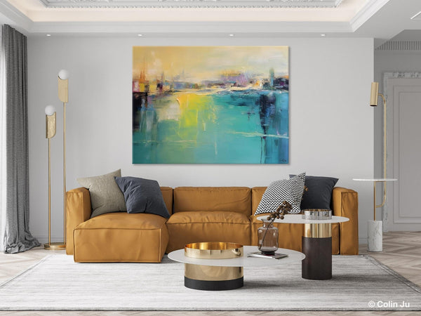 Original Canvas Artwork, Contemporary Acrylic Painting on Canvas, Large Painting for Dining Room, Simple Abstract Art, Wall Art Paintings-Art Painting Canvas