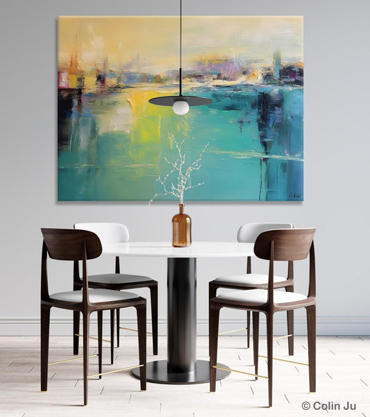 Original Canvas Artwork, Contemporary Acrylic Painting on Canvas, Large Painting for Dining Room, Simple Abstract Art, Wall Art Paintings-Art Painting Canvas