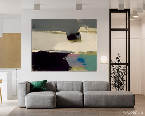 Abstract Landscape Paintings, Modern Wall Art for Living Room, Landscape Acrylic Paintings, Original Abstract Abstract Painting on Canvas-Art Painting Canvas