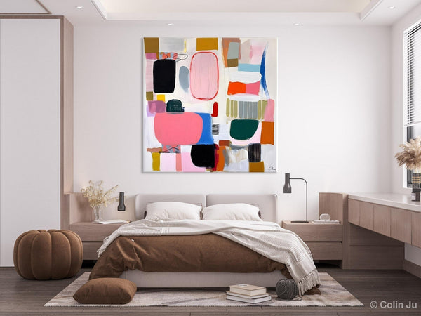 Geometric Modern Acrylic Art, Modern Original Abstract Art, Large Wall Art for Bedroom, Canvas Paintings for Sale, Contemporary Canvas Art-Art Painting Canvas