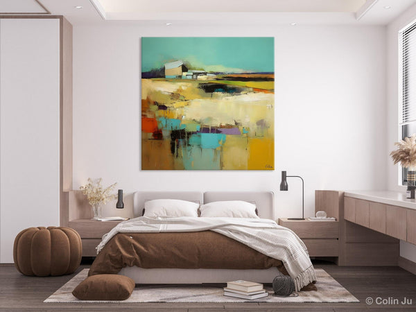 Large Landscape Canvas Paintings, Hand Painted Canvas Art, Landscape Acrylic Art, Original Abstract Art, Landscape Paintings for Living Room-Art Painting Canvas