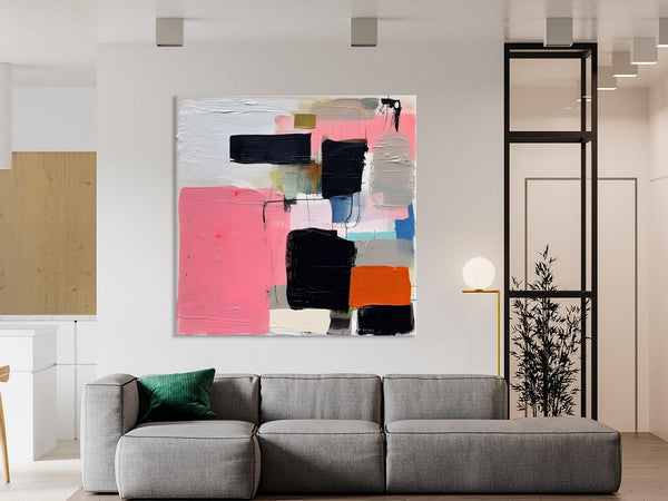 Modern Original Abstract Art, Large Wall Art for Bedroom, Geometric Modern Acrylic Art, Canvas Paintings for Sale, Contemporary Canvas Art-Art Painting Canvas