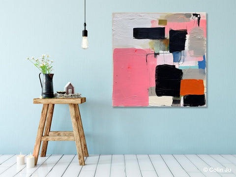 Modern Original Abstract Art, Large Wall Art for Bedroom, Geometric Modern Acrylic Art, Canvas Paintings for Sale, Contemporary Canvas Art-Art Painting Canvas