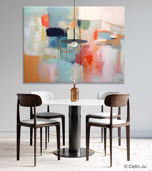 Large Modern Canvas Art, Original Abstract Art Paintings, Hand Painted Acrylic Painting on Canvas, Large Wall Art Painting for Dining Room-Art Painting Canvas